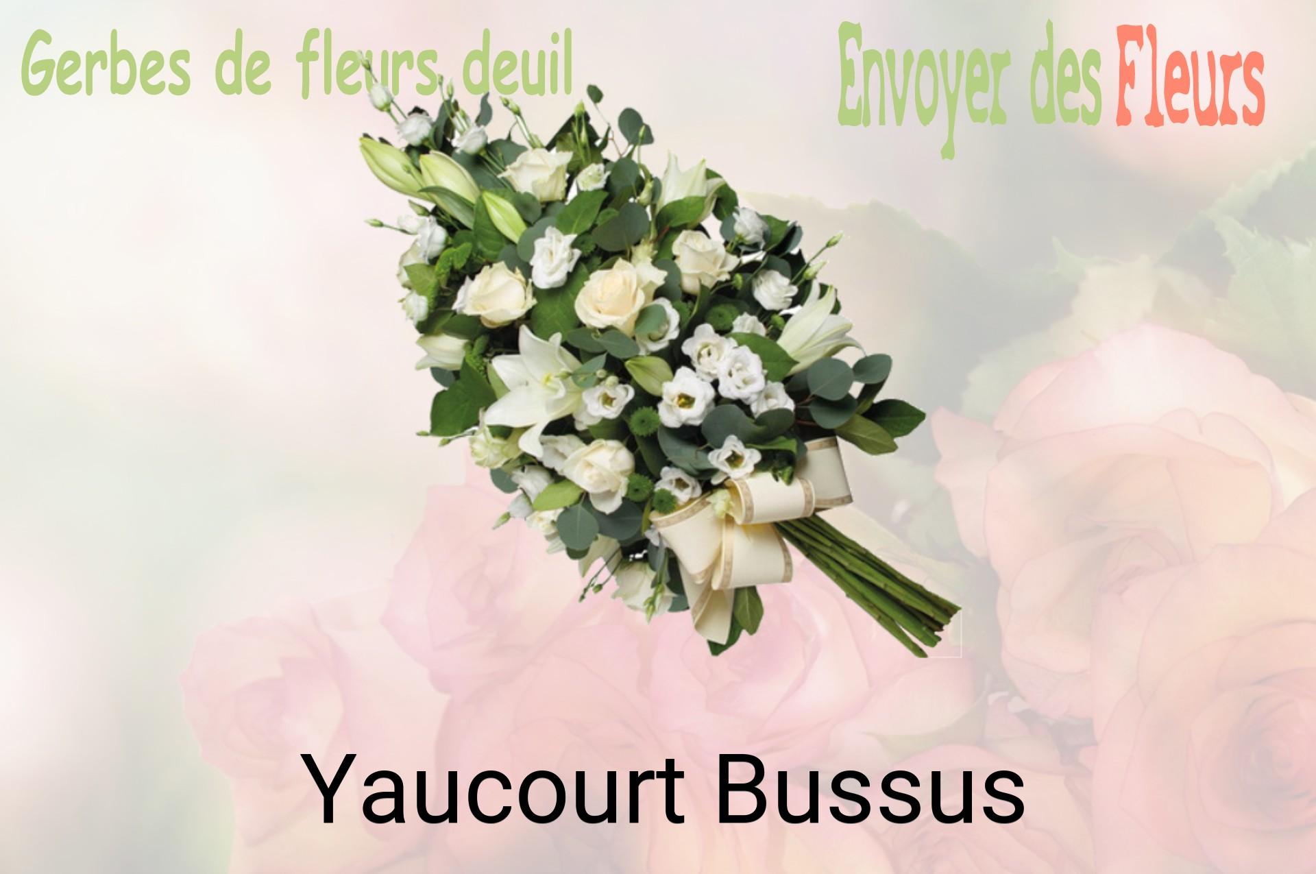 Gerbe de fleurs de deuil livrée à Yaucourt-Bussus